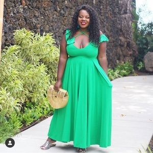 Gorgeous Ruffled Strappy Maxi Dress